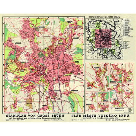 Stadtplan von Gross Brünn (1943)